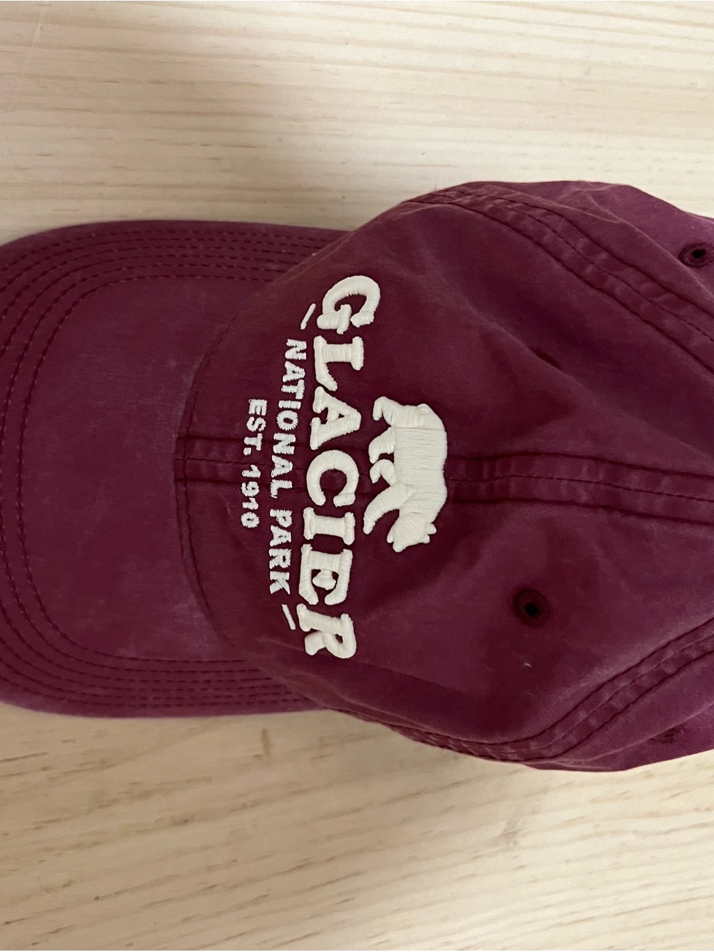 Legacy Maroon Glacier National Park Baseball Cap